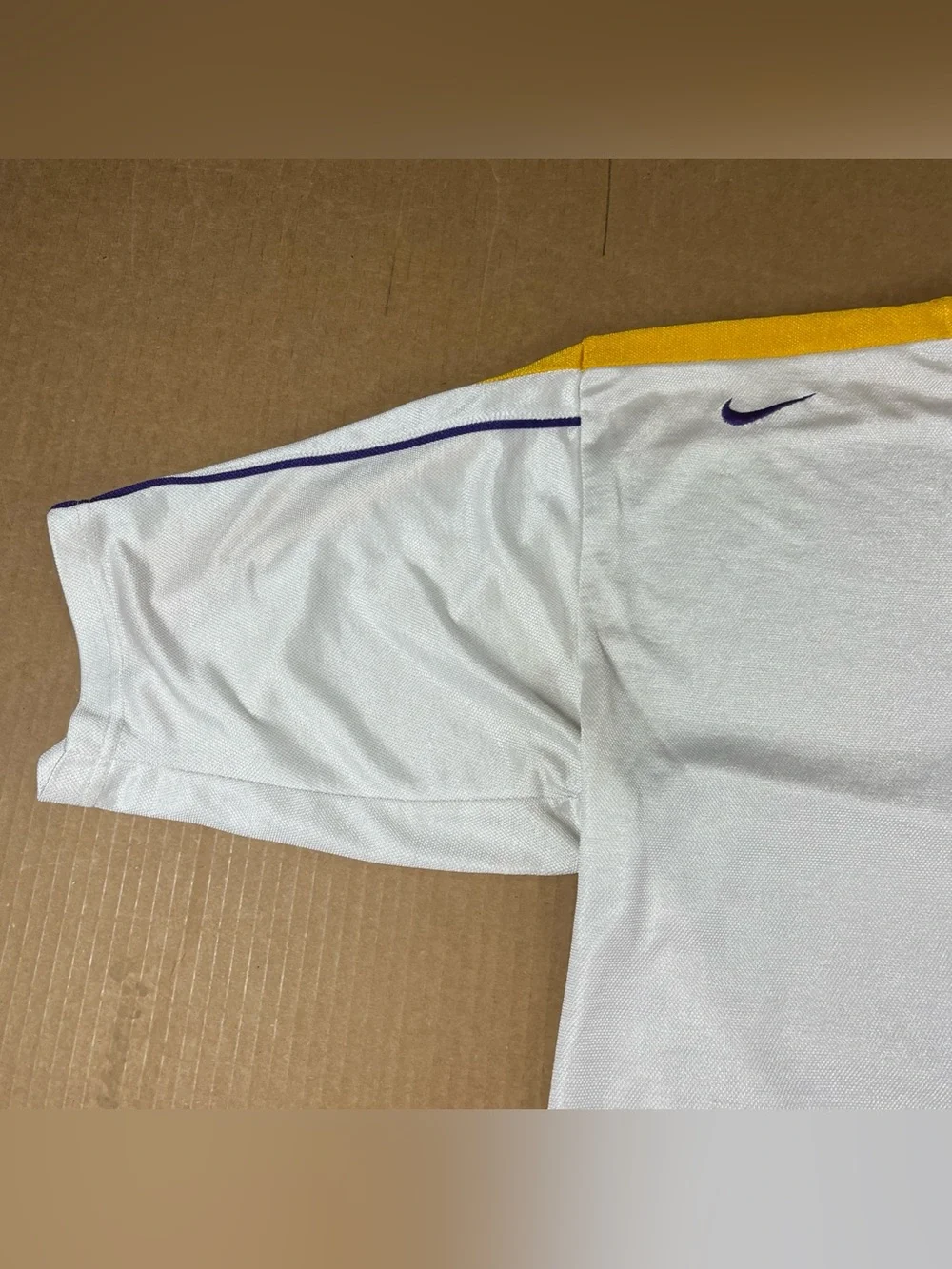 VTG Mens Nike Team LA Lakers Warmup Shooting Shirt Jersey 2003 White NBA Sz XL